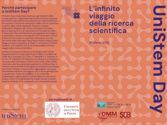 UniStem Day 2026: IRP protagonista della 18ª edizione a Padova