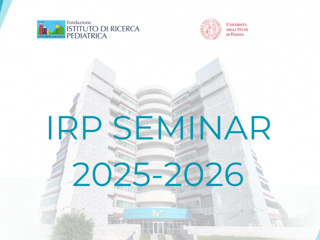 Seminari Scientifici in IRP 2025-2026: un percorso di condivisione, trasversalità e networking